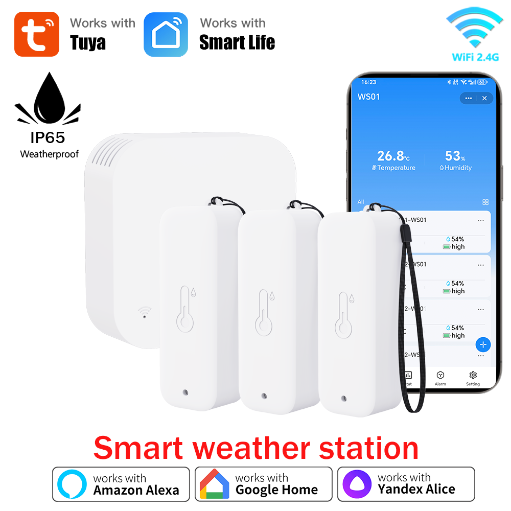 Weather Station Indoor - Умная метеостанция Tuya WIFI с беспроводным