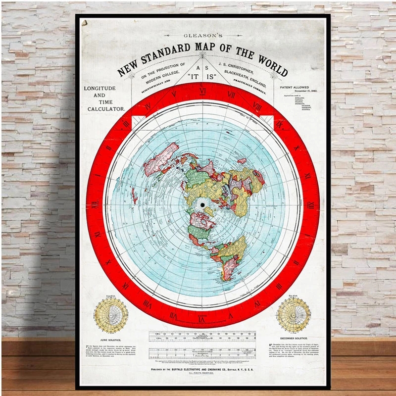 Star Map Poster - Плакат и принты 1892, плоская карта