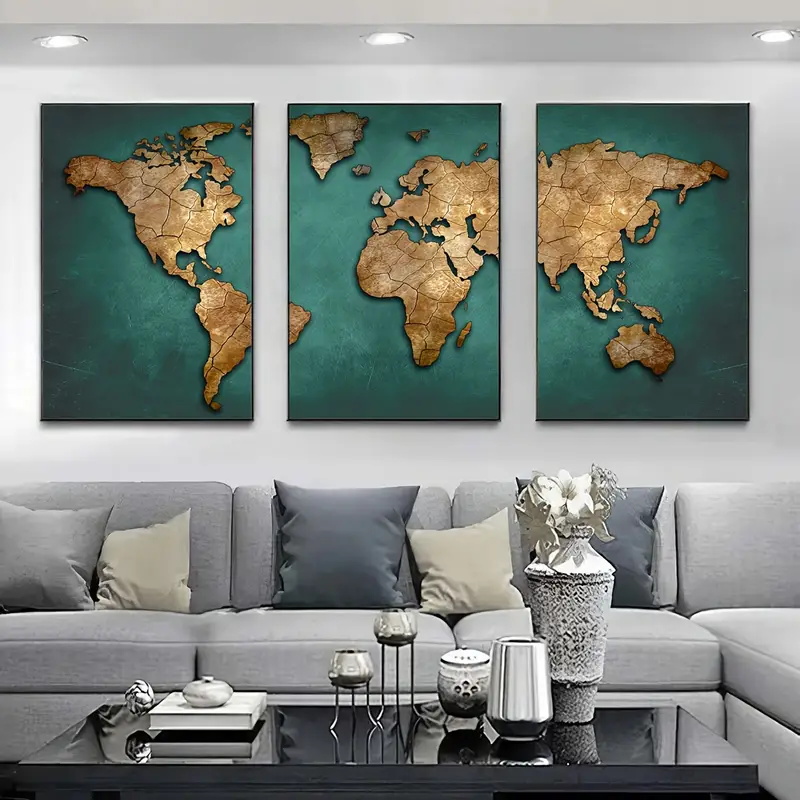 Ретро карта мира 3 шт./компл.  – обзор и цена Star Map Poster