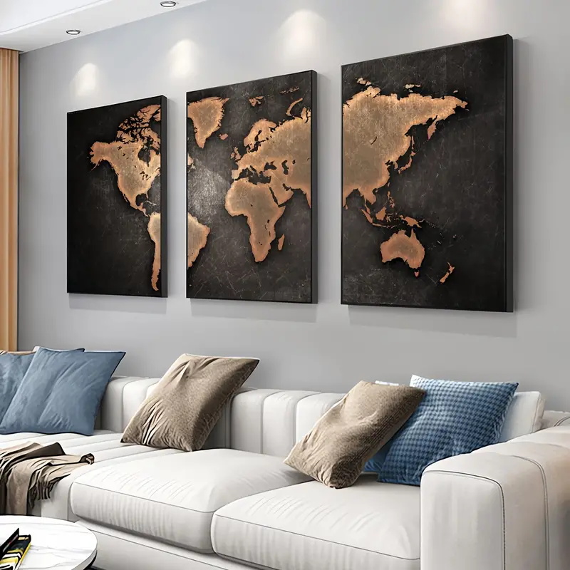 Ретро карта мира 3 шт./компл.  – обзор и цена Star Map Poster
