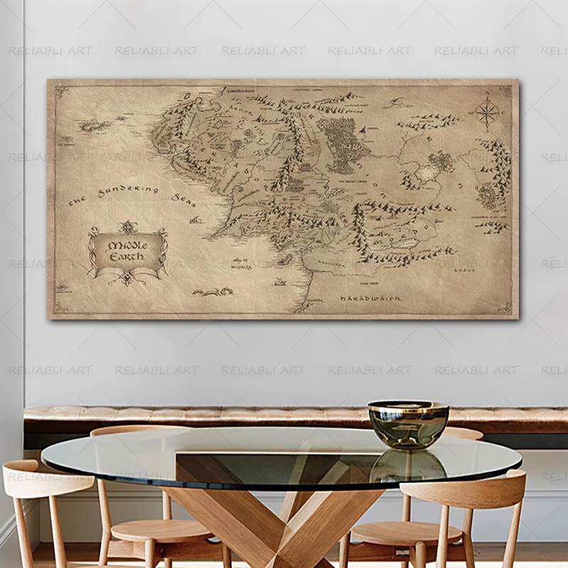 Ретро-постер с картой Властели – обзор и цена Star Map Poster