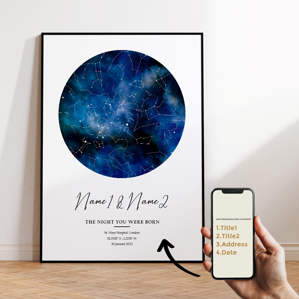 Современный индивидуальный пер – обзор и цена Star Map Poster