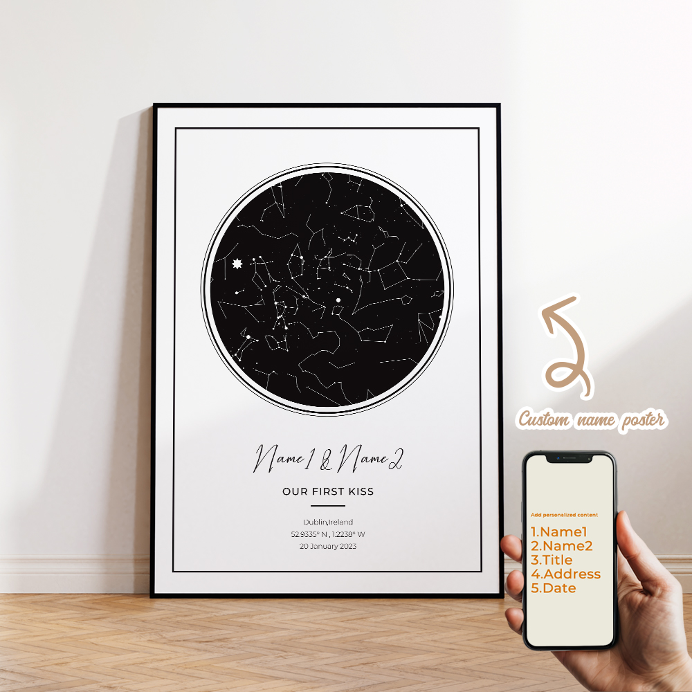 Современный индивидуальный пер – обзор и цена Star Map Poster